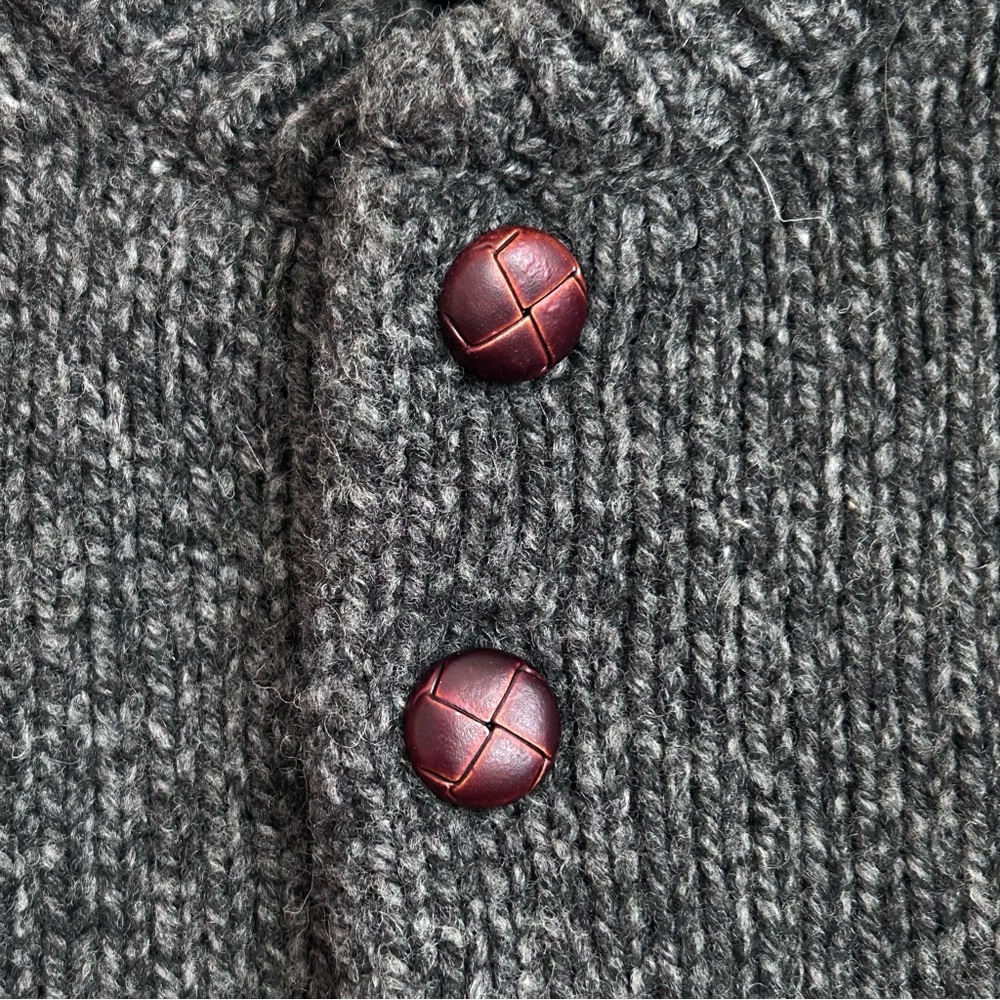 LL Bean Mens 100% Lamb's Wool Knit Henley Pullover Sweater Size Lg 285174 - Picture 7 of 8